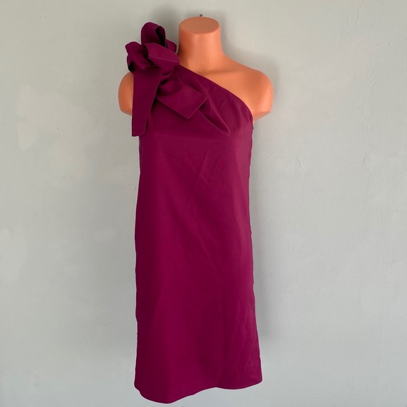 Jason Matlo Babe Collection Magenta Bow Cocktail Dress 4 - Picture 2 of 5